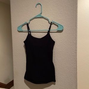 Justice Black Tank Top with built in bra